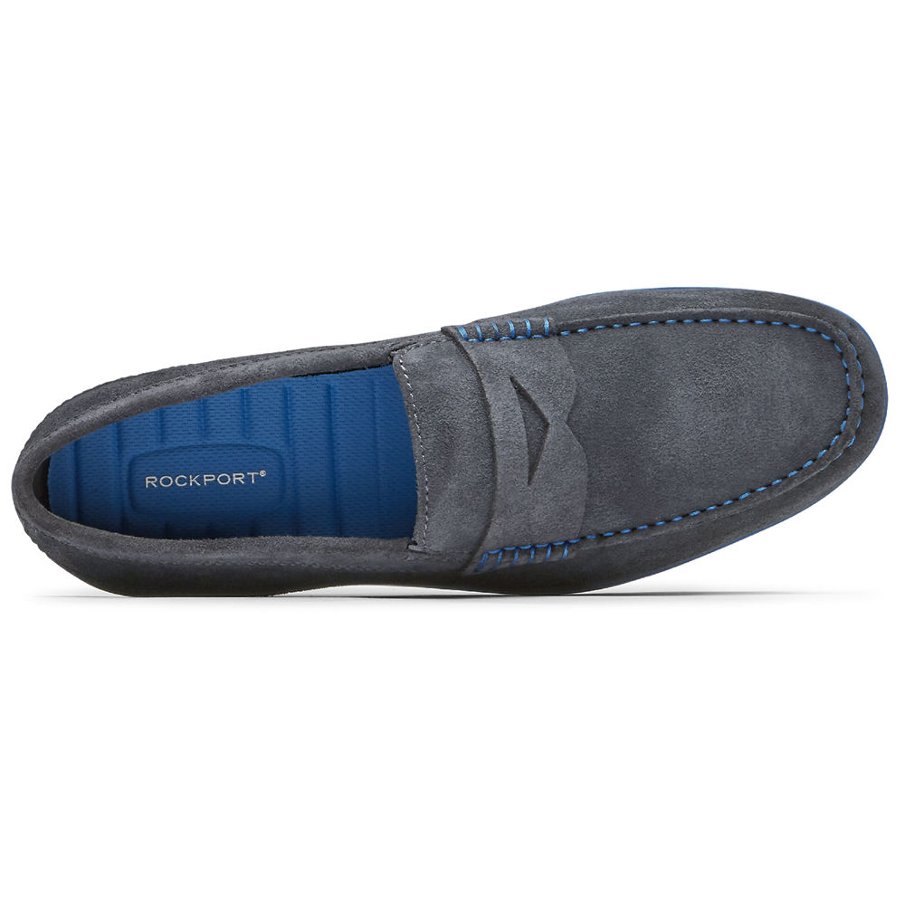 Sapato Vela Rockport Homem Cinzentas Escuro - Malcom Penny - 30625XUMK